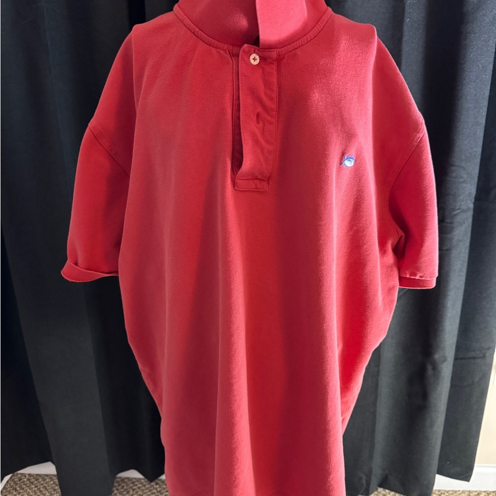 Southern Tide Red Polo Shirt Relaxed Fit